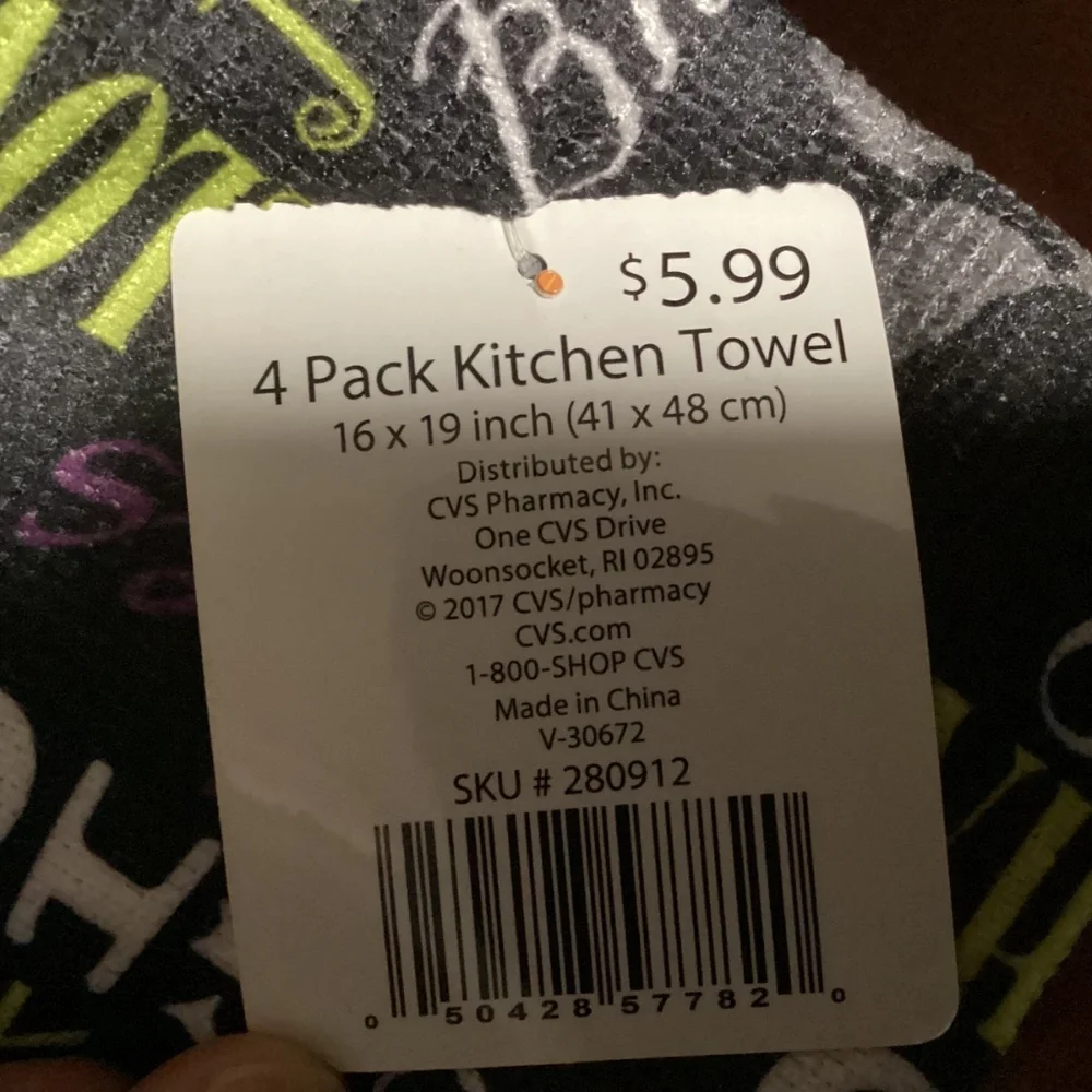 Spooky Village Kitchen Towels 8 towels  NWT  16”x19”